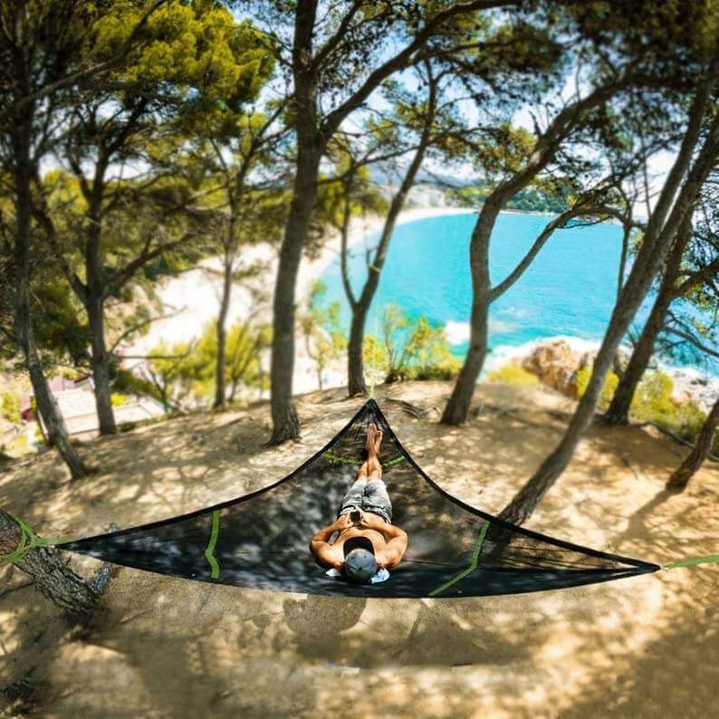 CLOUDNEST - Portable Triangle Hammock, Aerial Multi-Person Camping Hammock