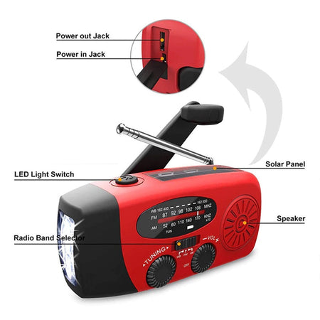 REDPINE - 2000mAh Emergency Radio 