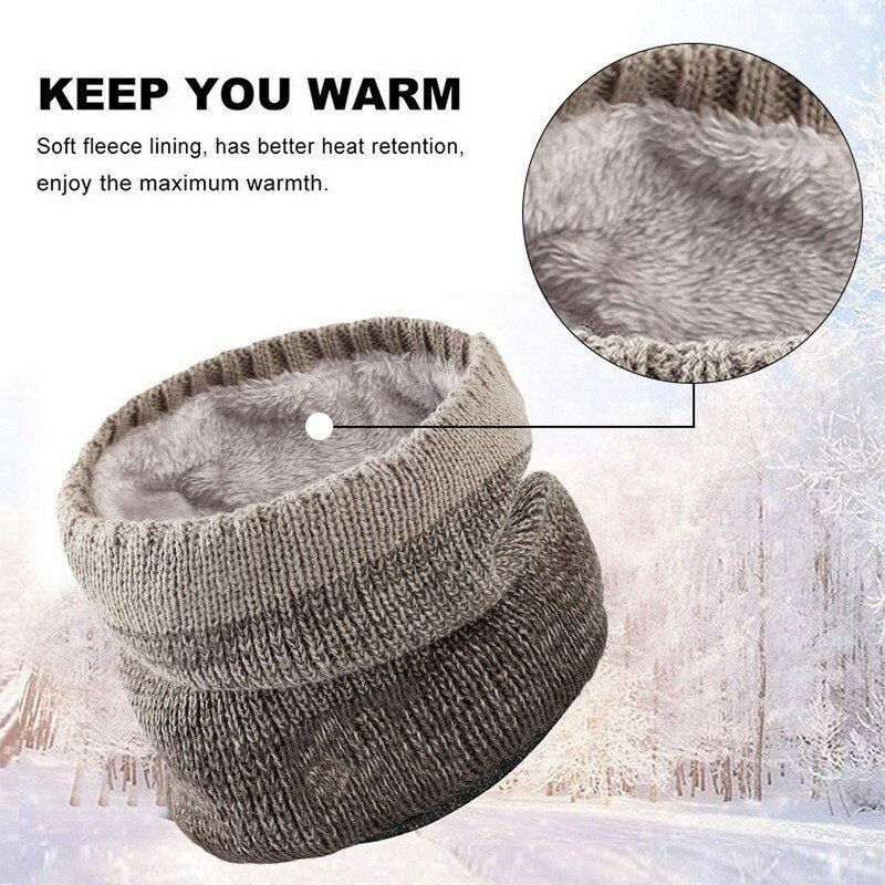 ARCTICWRAP - Chunky Knitted Winter Scarf, Thick and Warm Elastic Neck Warmer