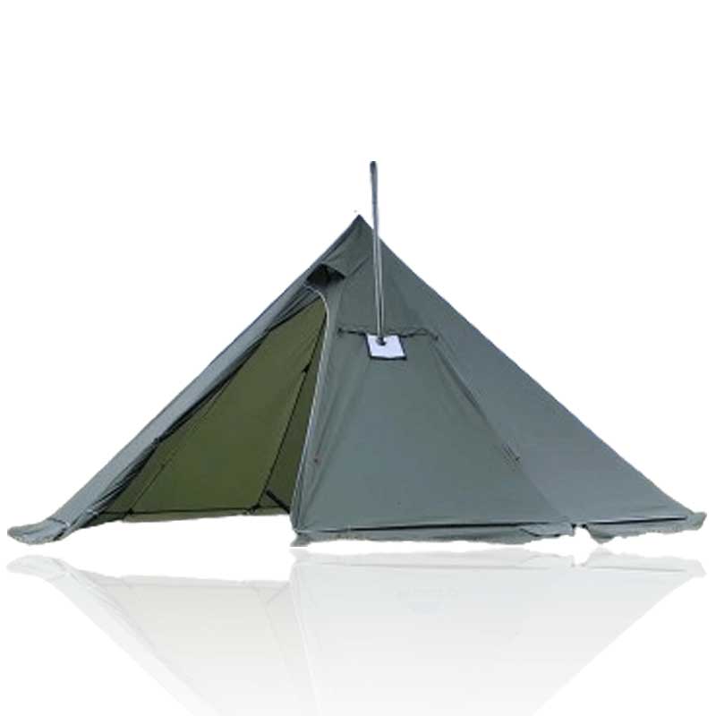 SUMMITSAIL - Pyramid Tent 5M PU 3000mm for 5-6 People, With Chimney Hole and Snow Skirt